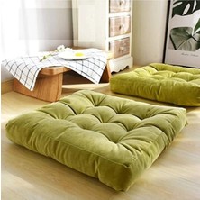 Elf Consept Dekoratif Kadifemsi Kumaş Yer & Palet Minderi 60X60X10 (Görseldeki Ürün)-Haki Yeşil