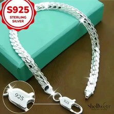 ShellWetr Unisex Bileklik Soft 925 Ayar Gümüş Kaplama Unisex Bileklik Sevdiklerinize ve Kendinize En Özel Hediye