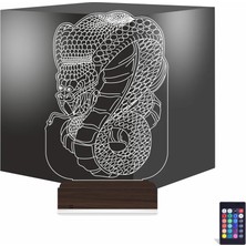 Luvivia Yılan Tattoo Tato Tasarım 3D Lamba - Masa Gece Lambası