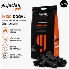 Pujadas Premium Marabú Mangal Kömürü – Profesyonel Seri – 10 kg – 8.000 Kcal/kg