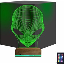 Luvivia Uzaylı Alien 3D Lamba - Masa Gece Lambası