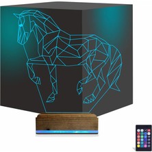 Luvivia At Tasarım Polygonal 3D Lamba - Masa Gece Lambası