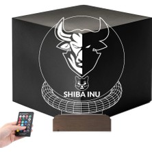 Luvivia Crypto Shiba Inu Coin Kripto Finans 3D Lamba - Masa Gece Lambası