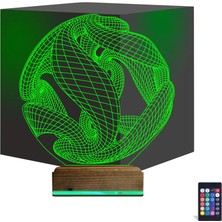 Luvivia Geometrik Dekoratif 3D Lamba - Masa Gece Lambası