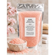E.M.S 400 gr Japon Kiraz Çiçeği Kokulu Banyo Tuzu Küvet & Jakuzi Tuzu Manikür & Pedikür Tuzu Ayak Bakım Tuzu