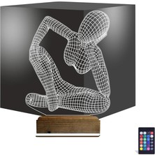 Luvivia Minimalist Heykel Kadın 3D Lamba - Masa Gece Lambası