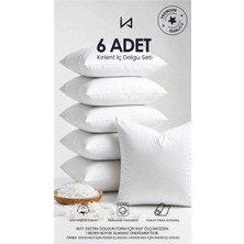İz Home 6 Adet Premium Ultra Dolgun Kare Kırlent Iç Yastık Seti | Orijinal Silikon Dolgu | Koltuk Köşe Yastık | Vakum Ambalajlı | Yıkanabilir