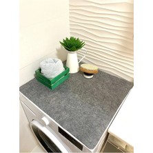 Wooly Life Keçe Çamaşır Makinesi Örtüsü Makine Üstü Pad 50*60 cm Gri