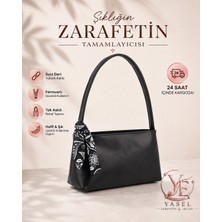 Yasel Takı & Çanta Siena Model Kadın Fular Detaylı Fermuarlı Baget El Kol ve Omuz Çantası
