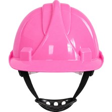 Essafe Çene Bağlı Vidalı Pembe Baret