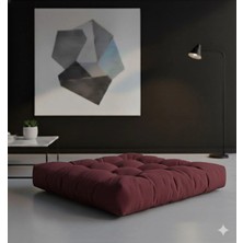 Elf Consept Dekoratif Kadifemsi Kumaş Yer & Palet Minderi 60X60X10 (Görseldeki Ürün)-Bordo