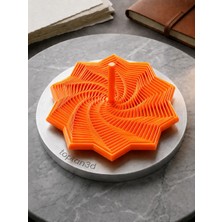 Toptan3D Spiral Fidget Oyuncak - 10 Kenarlı Yıldız Illüzyonlu Stres Oyuncağı - Overthink Için Rahatlatıcı Ses - Parlak Turuncu