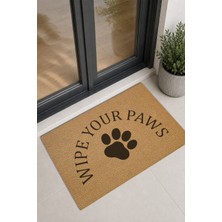 Reflexa Kapı Önü Halı Paspas "wipe Your Paws" Yazılı Pati Desenli 60 x 40