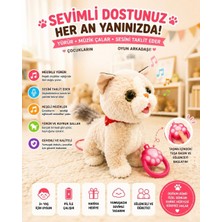 Magicway Sevimli Hareketli Sesli Kedi Köpek Oyuncak – Yürüyen, Müzikli, Ses Taklitli, Kuyruk Sallayan Peluş Oyuncak