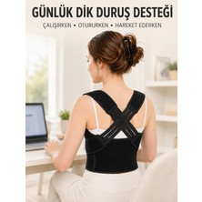 Ruhes Lastikli Dik Duruş Korsesi Ayarlanabilir Sırt Omuz ve Bel Destek Korsesi