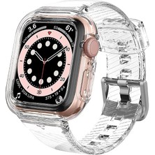 Spigen Apple Watch 41/40MM Seri 9/8/se2/7/6/se/5/4 ile Uyumlu Kılıf & Kordon Liquid Crystal Pro Sararmaya Dayanıklı Ince Şeffaf Kayış - ACS02019 - Teşhir