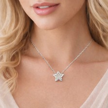 ShellWetr Starry Yıldız Kolye | 925 Ayar Gümüş | Işıltılı | Hayallerin & Işıltının Simgesi