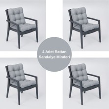 Elf Consept 4 Adet Rattan Sandalye Minderi 4'lü Set