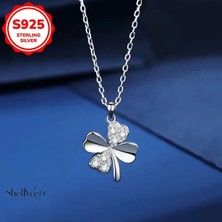 ShellWetr Wishleaf Yonca 925 Ayar Gümüş Kolye Sevgililer Günü , Annenize Verilecek En Güzel Gümüş Hediyesi WLF01, 0