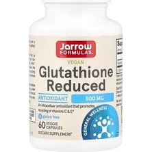 Jarrow Formulas Indirgenmiş Vegan Glütatyon, 500 Mg, 60 Bitkisel Kapsül