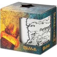 Karinabest Lord Of The Rings Lisanslı Yaldızlı Kupa Çay Kahve Fincanı, Seramik, Orta Dünya Haritası