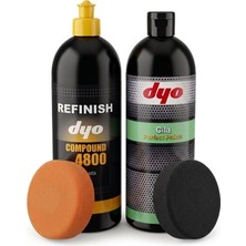 Dyo 4800 Kalın Çizik Giderici Pasta 1 kg + Yüksek Parlaklık Verici Perfect Cila 1 Lt + 2 Adet Aplikatörlü Sünger Dev Set