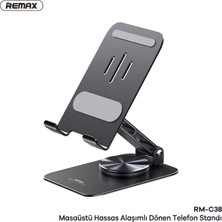 Remax RM-C38 Precision Alloy 360° Döner Metal Masaüstü Telefon ve Tablet Tutucu Stand