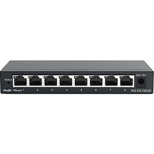 Reyee RG-ES108D 8 Port 10-100 Switch Metal Kasa