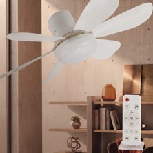 LED Tavan Vantilatörü - Avize - 52 cm - Zaman Ayarlı - Uzatma Duy Aparatlı  Nemere