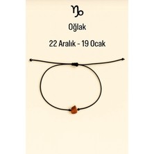 Femenino Oğlak Burcu Gerçek Doğal Akik Taşlı Şans Bilekliği – Özel Kutulu