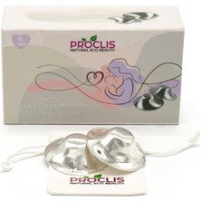 Proclis Natural Eco Beauty Koruyucu Gümüş Göğüs Ucu Kapakları, 999 Ayar Parlatılmış Gümüş Göğüs Ucu Koruma Kapakları, Gümüş Meme Kapağı, Göğüs Ucu Koruyucular (X-Large)