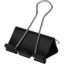 Çelik Kıskaç Klips 32 mm 12 Adet 1 Paket Metal Mandal Binder Clips Kıska 150 Sayfa Kapasiteli Çok Amaçlı Kullanım