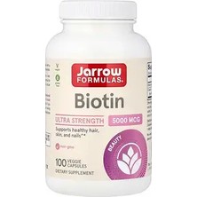 Jarrow Formulas Biyotin, 100 Bitkisel Kapsül