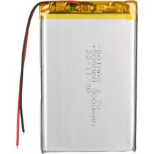 Powermaster PM-27644 3.7V 3.000MAH 05X50X80 mm Soketsiz Lityum Polimer Li-Po Batarya Şarj Edilebilir Ciklet Pil