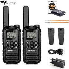 Valkyrie Pmr Baofeng 2'li El Telsizi Seti – Lisanssız Kullanım, 22 Kanal, LED Fenerli, Usb-C Şarj