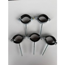 Belirtilmemiş 1 1/4 Inç Kauçuklu Boru Kelepçesi Trifonlu Vidalı 40-46 mm 5’li Set Galvaniz Boru Sabitleme Kelepçesi