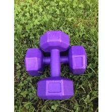 Dambıl Seti Köseli Vınyl 2 kg Ağırlık Seti 2 kg x 2 Adet = 4 kg