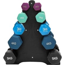 Vinyl Dambıl Seti ve Ağırlık Rack Standı
