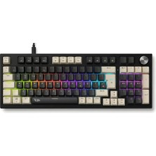 96 Tuşlu Rgb Full Size Kablolu Mekanik Gaming Klavye, Double Shot Tuşlar, Anti-Ghosting, Örgü Kablolu, Dayanıklı Abs Gövde, 96 Tuşlu Mekanik Oyuncu Klavyesi Mavi Switch Kb-14