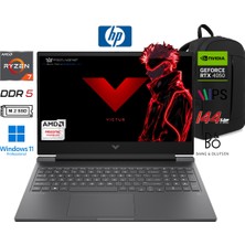 Hp victus 15-FB3038NT BX9U9EA 6gb RTX4050 Amd Ryzen 7 7445H 32GB Ram 512GB SSD 15.6 Inç Fhd 144Hz W11 Pro Taşınabilir Bilgisayar Prestij Çanta