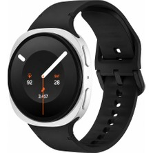 Sneezy Samsung Galaxy Watch 9 44MM 40MM Ile Uyumlu Metal Tokalı Purelux Soft Silikon Kordon