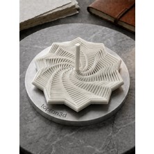 Toptan3D Spiral Fidget Oyuncak - 10 Kenarlı Yıldız Illüzyonlu Stres Oyuncağı - Overthink Için Rahatlatıcı Ses - Inci Beyazı