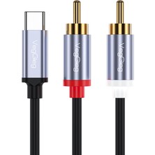 Veggieg USB Type-C To 2 Rca Ses Kablosu 1.5 Metre