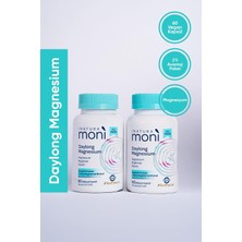 2'li Moni Daylong Magnesium Magnezyum Bisglisinat, Magnezyum Sitrat, B6 Vitamini, Piperin 60 Vegan Kapsül Takviye Edici Gıda