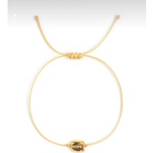 Femenino Love Yazılı Minimal Gold Ipli Bileklik Kararmaz