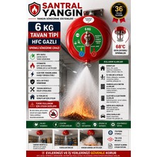 Santral Yangın 6 kg Tavan Tipi Hfc Gazlı Sprinkli Söndürme Cihazı