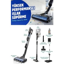 Philips Aqua Trio XW9463/11 Islak Kuru Şarjlı Dikey Süpürge  3 Işlem, Kendini Temizleme Fonksiyonu, Otomatik Temizlik