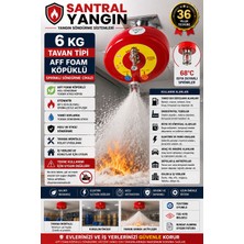 Santral Yangın 6 kg Aff Foam Köpüklü Tavan Tipi Sprinkli Söndürme Cihazı