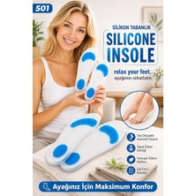 Premium Lüx Jel Hafızalı Visko Ortopedik Tabanlık, Memory Foam Teknoloji, Iç Ayakkabı Tabanı, Topuk Dikeni, Rahat, Koşu Tabanlığı, Konfor, Darbe Emici,1 Çift