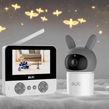 Akıllı Bebek Kamerası Bebek Monitörü Gece Görüş Sensörlü Çift Yönlü Ses Wifi Kablosuz Izleme 4.3ınç Tek Ebat Beyaz